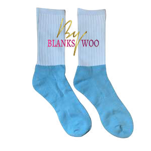 Adult Blank Color Athletic Sublimation Socks (Cotton Bottom)