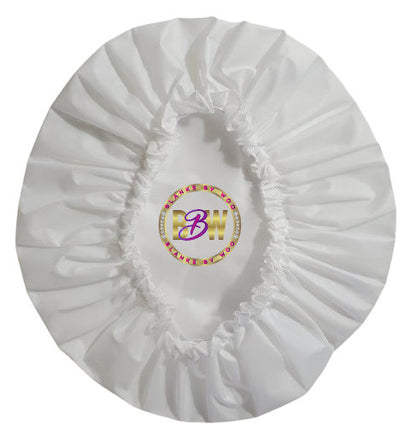 Adult Sublimation Hair Bonnet, White Only