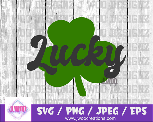 St Patty's Day Lucky Shamrock Digital Download