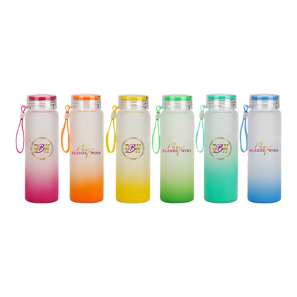 17 oz. Glass Ombre Water Bottle for Sublimation