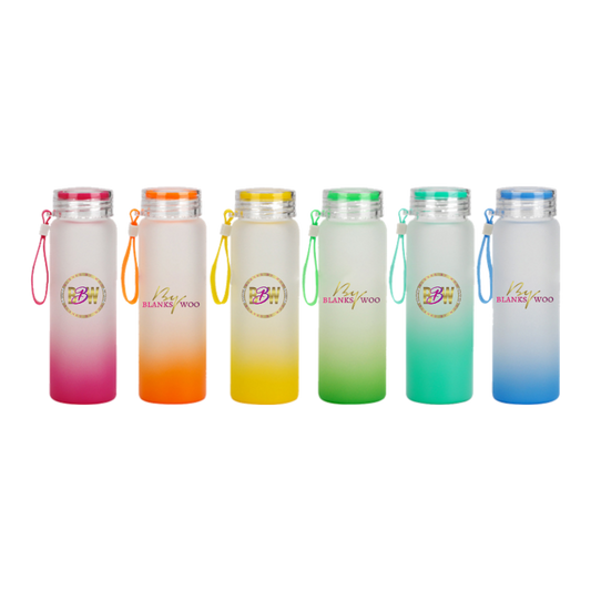 17 oz. Glass Ombre Water Bottle for Sublimation